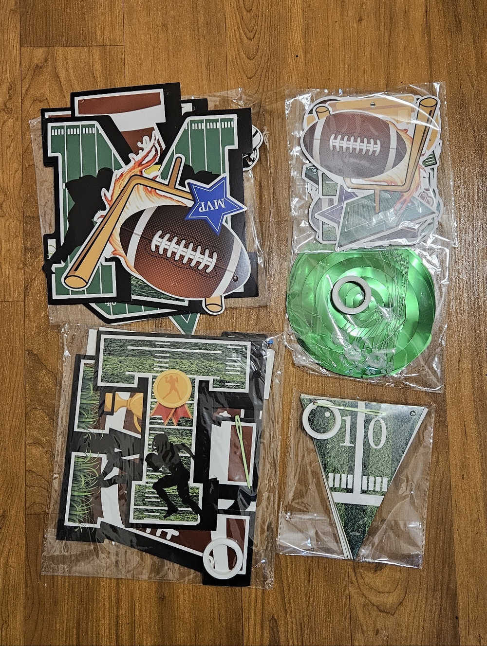 Green Football Party Decoratiojs
